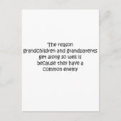 Grootouders en kleinkinderen citeren briefkaart (Voorkant)