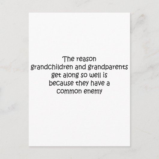 Grootouders en kleinkinderen citeren briefkaart (Voorkant)