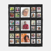 Grootouders Familie Fotocollage Fleece Deken (Voorkant)