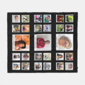 Grootouders Familie Fotocollage Fleece Deken (Voorkant (Horizontaal))