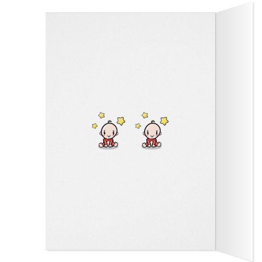 Grootouders feliciteren Kaarten met tweeling (Binnen (Links))