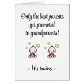 Grootouders feliciteren Kaarten met tweeling (Voorkant)