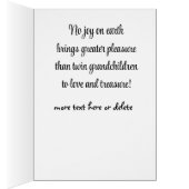 Grootouders feliciteren Kaarten met tweeling (Binnen (Rechts))