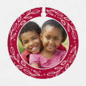 Grootouders Festive Holiday Foto dubbelzijdig Metalen Ornament (Voorkant)