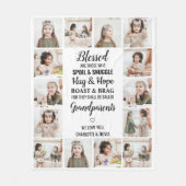 Grootouders Foto collage Fleece Deken (Voorkant)