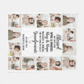 Grootouders Foto collage Fleece Deken (Voorkant (Horizontaal))