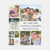 Grootouders Foto collage Fleece Deken (Voorkant)