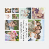 Grootouders Foto collage Fleece Deken (Voorkant (Horizontaal))
