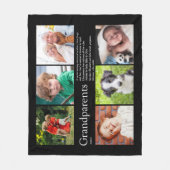 Grootouders Foto collage Fleece Deken (Voorkant)