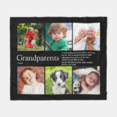 Grootouders Foto collage Fleece Deken (Voorkant (Horizontaal))