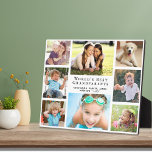 Grootouders Foto collage Fotoplaat<br><div class="desc">Geef 's werelds beste grootouders een elegante op maat gemaakte fotocollage plaque die ze jarenlang zullen koesteren en genieten met een 8-fotocollage van hun kleinkinderen,  'World's Best GrandParents' en de namen van hun kleinkinderen.</div>