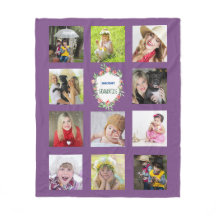 Grootouders Foto Collage Kleinkinderen Paars