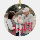 Grootouders foto eerste kerstscript keramisch ornament (Voorkant)