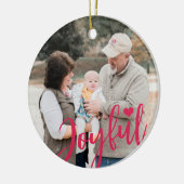 Grootouders foto eerste kerstscript keramisch ornament (Links)