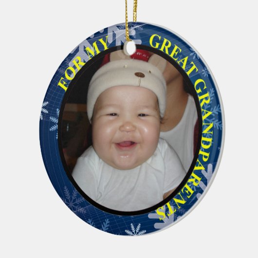 Grootouders Foto Gift Label & Ornament (Links)