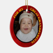 Grootouders Foto Gift Label & Ornament (Rechts)