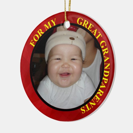 Grootouders Foto Gift Label & Ornament (Links)