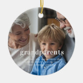 Grootouders | Foto Kerstgeschenk Keramisch Ornament (Voorkant)