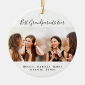 Grootouders foto kleinkinderen keramisch ornament (Voorkant)