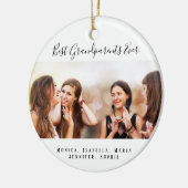 Grootouders foto kleinkinderen keramisch ornament (Links)