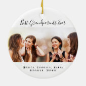 Grootouders foto kleinkinderen keramisch ornament (Achterkant)