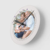 Grootouders Foto Paarse wilde bloemen Lijst Ronde Klok (Hoek)