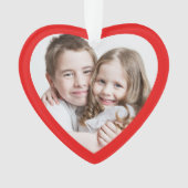 Grootouders Foto Rood Hart Ornament (voorkant)
