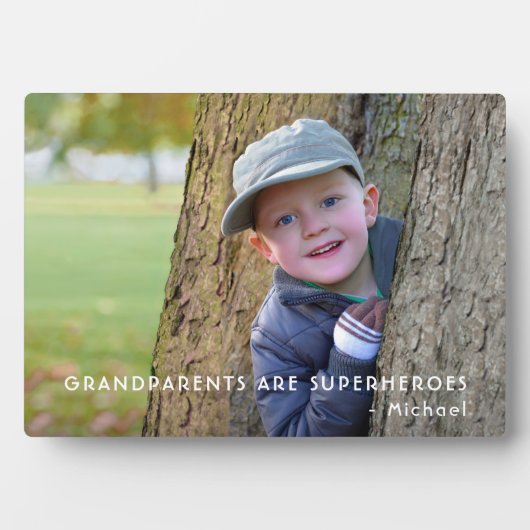 Grootouders Foto Tafelblad Plaquette met Ezel Fotoplaat (voorkant)
