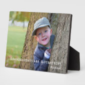 Grootouders Foto Tafelblad Plaquette met Ezel Fotoplaat (Zijkant)