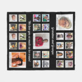 Grootouders Fotocollage voor Oma Opa Fleece Deken (Voorkant (Horizontaal))