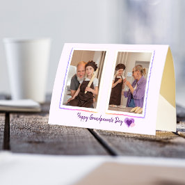 Grootouders Foto's Gevouwen Vakantie Kaart