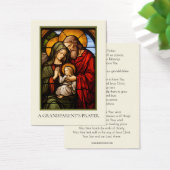 Grootouders Gebed Glas in lood Religieus Visitekaartje