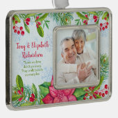 Grootouders Gedenkteken Foto Sjabloon Kerstmis Verzilverd Omlijst Ornament (Rechts)