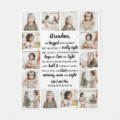 Grootouders gedicht 14 Foto Collage Grandma Fleece Deken (Voorkant)