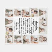 Grootouders gedicht 14 Foto Collage Grandma Fleece Deken (Voorkant (Horizontaal))