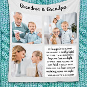 Grootouders Geem Modern Aangepast 3 Foto Fleece Deken