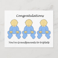 Grootouders gefeliciteerd met Triplet Boys