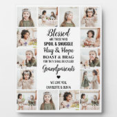 Grootouders gepersonaliseerd 14 Foto Collage Fotoplaat (Voorkant)