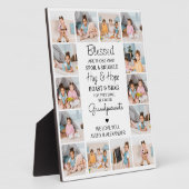 Grootouders gepersonaliseerd 14 Foto Collage Fotoplaat (Zijkant)