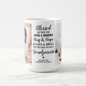 Grootouders gepersonaliseerde oma opa 2 foto koffiemok (Center)