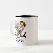 Grootouders Gift Nana Papa Grandchild Tweekleurige Koffiemok (Voorkant links)