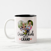 Grootouders Gift Nana Papa Grandchild Tweekleurige Koffiemok (Links)