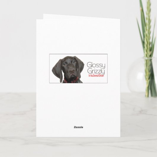 Grootouders Glossy Grizzly Valentijn Puppy Love Feestdagen Kaart (Achterkant)