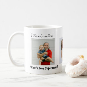 Grootouders Grappige Gepersonaliseerde 3Foto Koffiemok