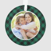 Grootouders Green Pset Holiday Foto met twee zijde Ornament (achterkant)