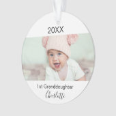 Grootouders Grootdochter 1e baby, foto op maat Ornament (voorkant)
