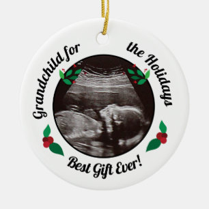 Grootouders Grootkind voor kerstFeestdagen Keramisch Ornament