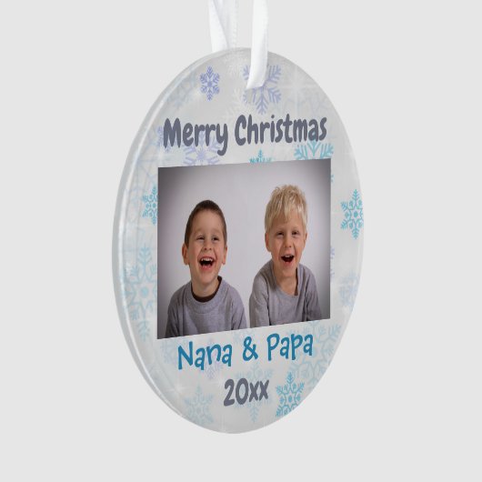 Grootouders Grootkinderen Kerst 2024 Foto Ornament (voorkant)