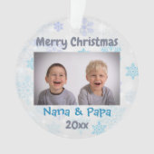 Grootouders Grootkinderen Kerst 2024 Foto Ornament (voorkant)
