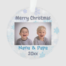 Grootouders Grootkinderen Kerst 2024 Foto Ornament